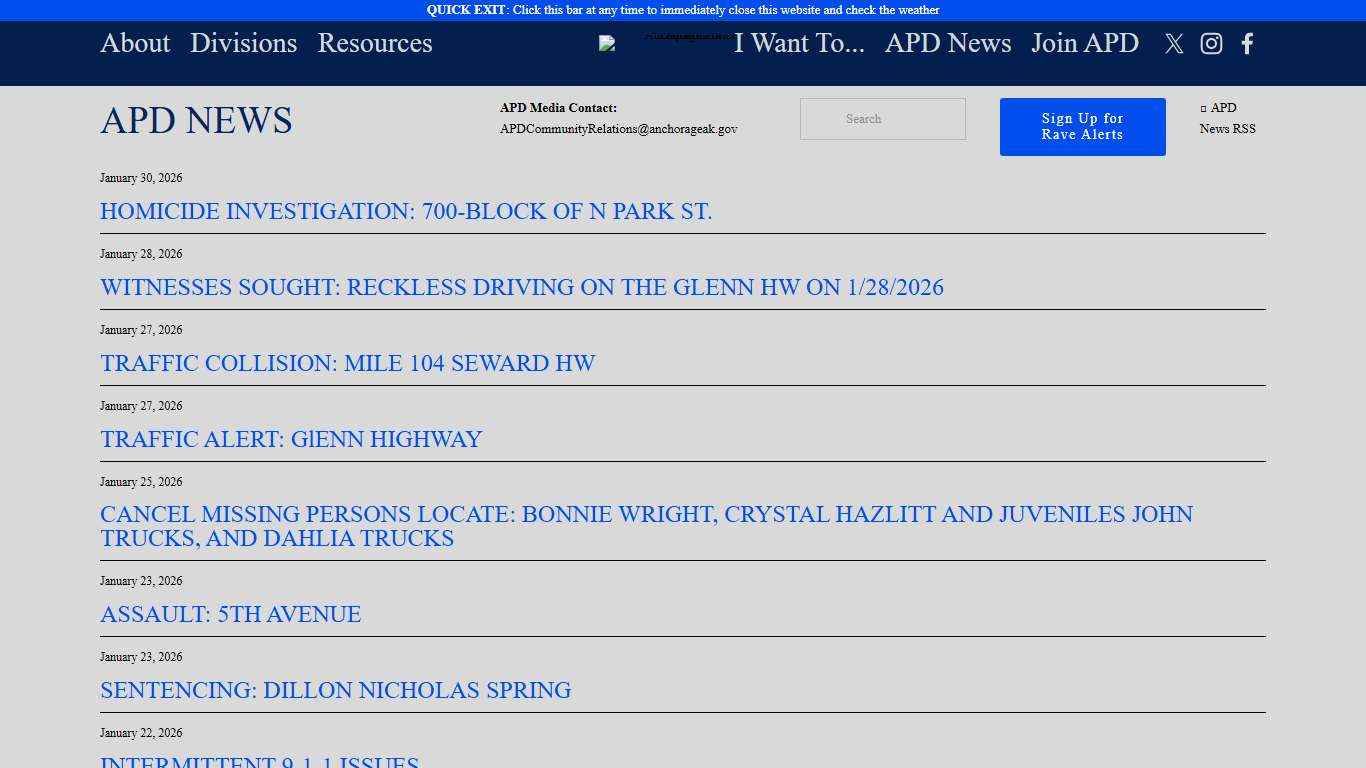 APD News — Anchorage Police Department